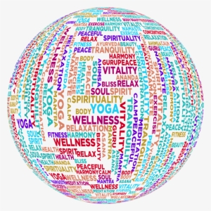 Orb Of Life Reiki - Word Cloud Sphere Png