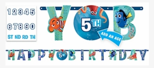Finding Dory Add An Age Jumbo Letter Banner Kit - Disney Finding Dory Banner