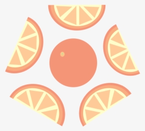 Minimalist Triangle Orangle Slices Graphic Design Illustration - Circle