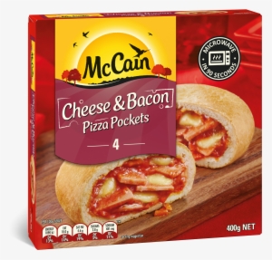 Cheese & Bacon Pizza Pockets 400g