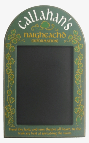 Personalized Irish Chalkboard - Circle
