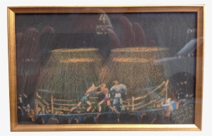 Mahlon Blaine Fight Scene Chalk Drawing - Drawing