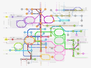 Metro-style Map Of Major Metabolic Pathways - Metabolic Metro Map