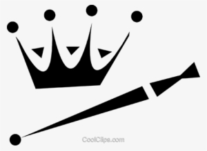 Crown And Scepter Royalty Free Vector Clip Art Illustration