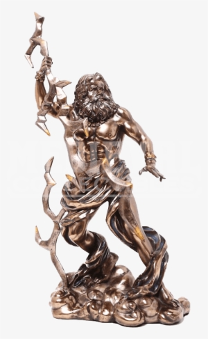 Bronze Wrathful Zeus Statue - Zeus Collectibles And Figurines By Pacific Trading