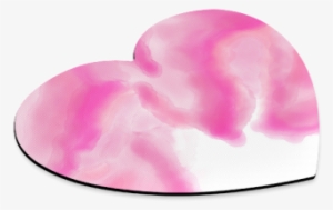 Pink Watercolor Abstract Art Heart-shaped Mousepad - Abstract Art