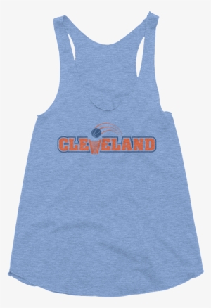 Cleveland Basketball Throwback - Yaaas In Blue Racerback Pole Fitness Tank - Black