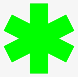 Clipart Library Library Ambulance Clipart Green - Green Star Of Life