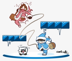 Practicing Belay By Tamarinfrog Ice Climber, Nintendo - Ice Climbers Fan Art