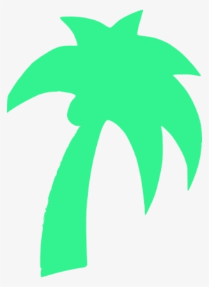 Mint Clipart Green Star - Green Palm Tree Silhouette
