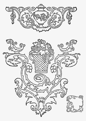 Vintage Rococo Scroll Frames And Ornaments - Rococo Typography Ornament