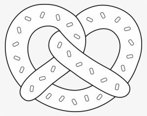 Soft Pretzel Line Art - Pretzel Clip Art Black And White