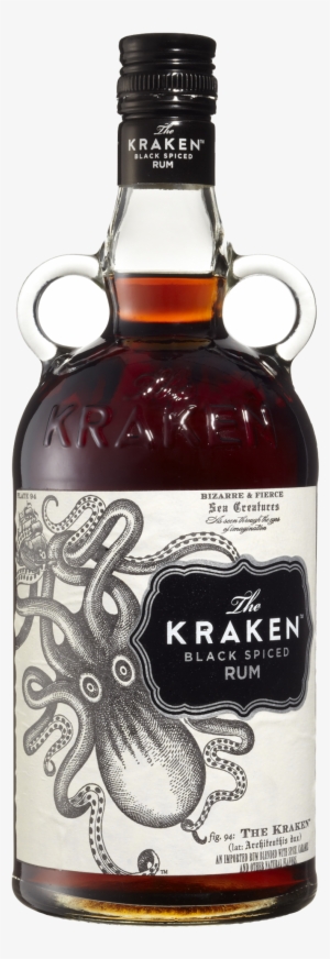 The Kraken Spiced Rum 700ml - Kraken Rum Bottle Design