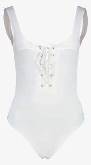 Lace Up One Piece Thong Swimwear - Maillot