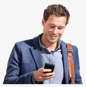 Man With Cell Phone - Man On Cell Phone Png