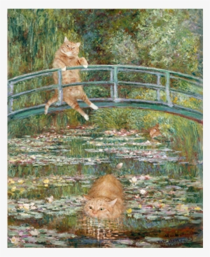 Claude Monet, Bathing In A Pond Of Water Lilies - Claude Monet Water Lily Pond Original