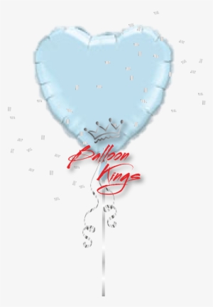 Pearl Light Blue Heart - 10 X Pearl Light Blue 18" Qualatex Foil Heart Shaped