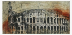 Colosseum Mixed Media On Canvas 74"x37\