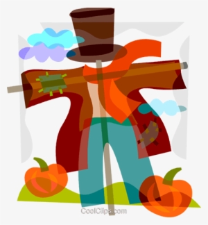 Scarecrow Royalty Free Vector Clip Art Illustration - Free French Seasons Worksheets