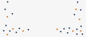 Collage Of Orange And Navy Blue Hearts Spanning The - Heart