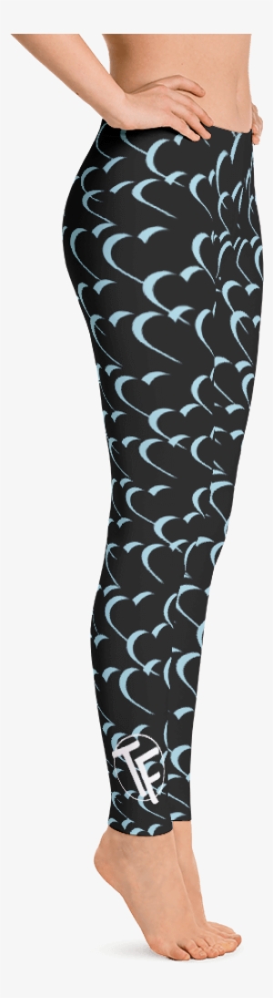 Tyfe Black And Blue Hearts Leggings - Fire Mage Warlock Armor Costume Leggings