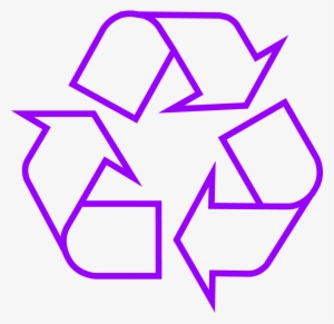 Recycling Symbol Icon Outline Purple - Recycling Logo