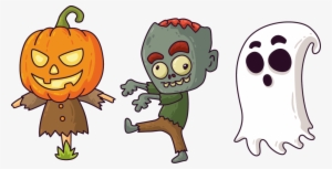 Scarecrow Zombie Ghost - Halloween Personajes
