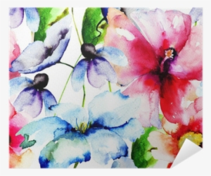 Beautiful Flowers, Watercolor Painting Poster • Pixers®