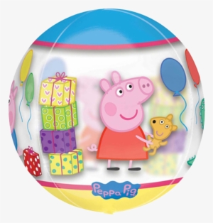 16" Peppa Pig Clear Orbz Foil Balloon