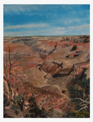 Grand Canyon, Watercolor, - Badlands
