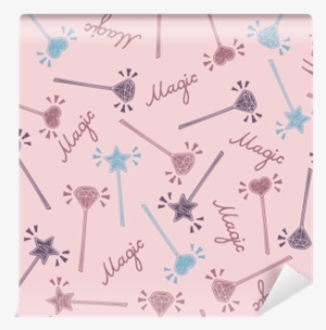Magic Wand Seamless Pattern In Hand Drawing Style - Pattern
