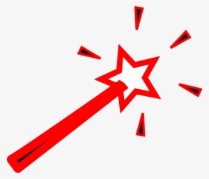 Red Wand Clip Art - Magical Clipart