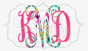 Two Color Lilly Monogram Decal