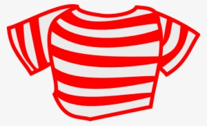Red Striped Shirt Clip Art - Blue And White Shirt Clip Art