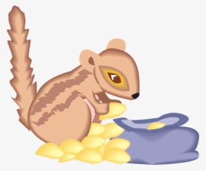 Chipmunk With A Bag Of Seeds Svg Clip Arts 600 X 498