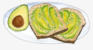 Transparent Toast Avocado Image Transparent Library - Avocado Toast Transparent