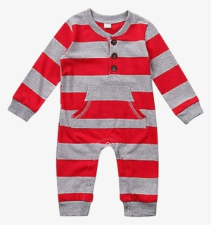 Petite Bello Romper 0-6 Months Red Striped Romper - Clothing