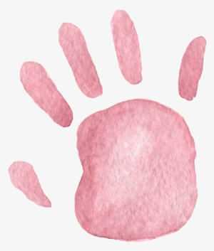 Brown Red Handprint Transparent Decorative - Portable Network Graphics