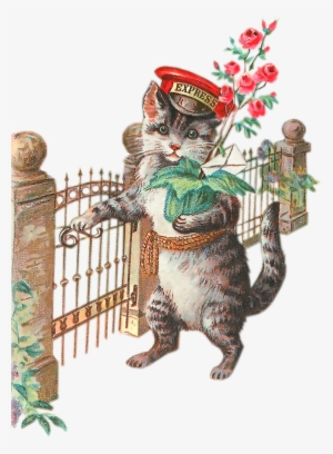 Explore These Ideas And More - Victorian Delivery Cat Tile Coaster