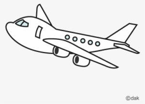 Plane Clipart Black And White Png - Airplane Illustration Black And White