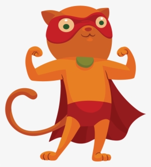 Clipart - Cat Superhero Clip Art