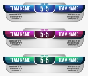 Scoreboard Elements Design For Football And Soccer, - Football