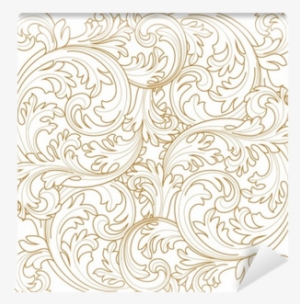 Golden Vintage Frame Scroll Ornament Engraving Border - Ornament