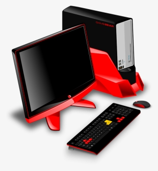 Gaming Pc Setup Clipart Png Image - Computer Png