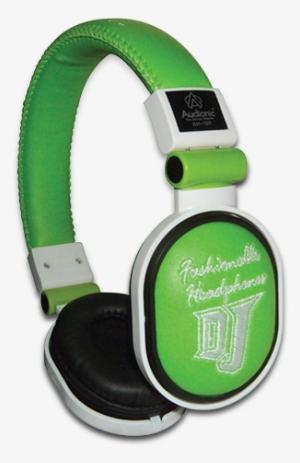 The Green Dj-headphones With Black Outlining Outlook - Disc Jockey