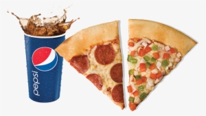 Slice Of Pizza With Drink