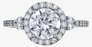 Mark Patterson Platinum Diamond Halo And Pear-shape - Gh, Si1-si2 Round Brilliant 1/3 Carat (0.33 Ctw) 14k
