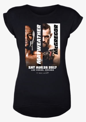 Mayweather Vs Mcgregor Women's Black Poster Art T-shirt