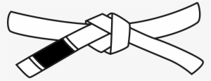 Image Black And White Stock File Bjj White Svg Wikimedia - Jiu Jitsu Belt