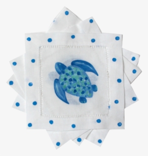 Blue And Turquoise Sea Turtle Cocktail Napkins - Green Sea Turtle